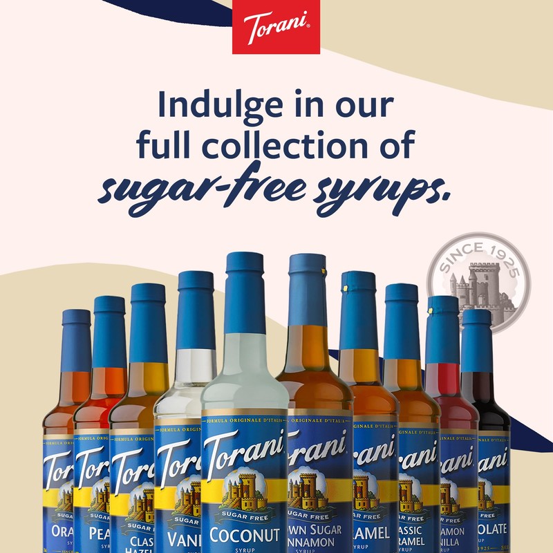 Torani Sugar Free Coffee Syrup, Salted Caramel Flavored Syrup for