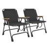 BESTHLS 2 Pack Folding Camping Chair, 600D Oxford with Wooden