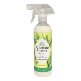 Absolute Green Wood Polish & Cleaner Spray, Cleans and Shines Furniture, Lemongrass Scent 16 oz