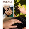 ZOERAY Rings Gold Silver for Men Women Waterproof 18k Gold-Plated