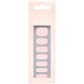 Ardell Pedi Strips Toe Nail Stickers - Kiss Me Quick, Full Wraps for Women, Toe Nail Polish Strips, No UV Light Needed with File & Wood Stick, 1 Pack