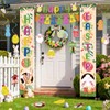 Easter Decorations Happy Easter Porch Banner Eggs Garland with Hanging