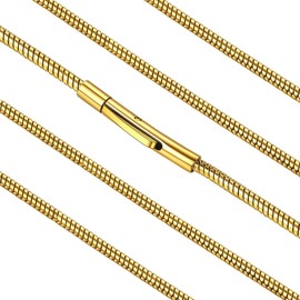 FaithHeart Slim Chain Necklace 2MM with Sturdy Stainless Steel Clasp Italian 24 In Chains Singer Decorations