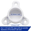 Unlorspy 4Pcs 1-1/4 Inch PVC Table Leg Cap Fittings White