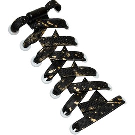 Epic Green Elastic Shoelaces, No Tie Shoelaces, Sneakers, Fasteners, Flat Laces, White, Black, Pattern, Suitable for Children, 31.5, 39.4, 47.2 inches (80, 100, 120 cm), High Cut Boots, 1 Pair (2