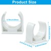 Seimneire U-Shaped PVC Water Pipe Buckles Clamps, 3/4" (20mm) Plastics