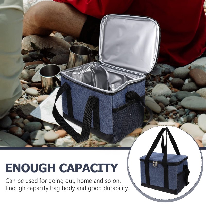 BIUDECO Thermal Insulated Lunch Bag Portable Food Container for Camping