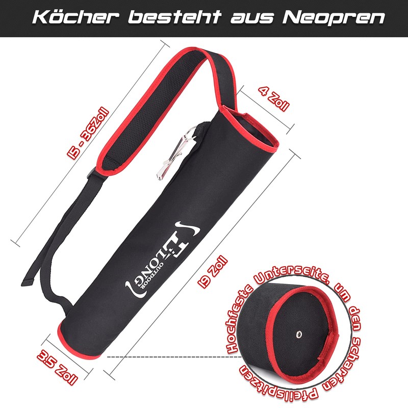 Elong Arrow Quiver Archery Back Arrow Quiver Holder Adjustable Compound