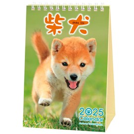 Shiba Inu Desktop Calendar 2025 with Cute Shiba Dog Puppy and Japanese Seasonal Backgrounds Pictures, US Holidays & Observances, Monthly Calendar
