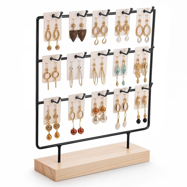 Earring Display Stand for Selling, 3 Tier Earring Card Display