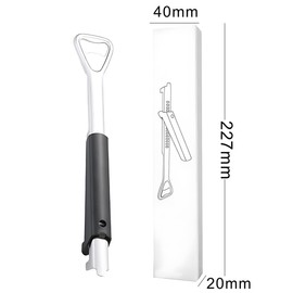 WBZOWRB 1 Stück 2 In 1 Müheloser Arthritis Glasöffner, Dosenöffner,Flaschenöffner Für Senioren, Leicht Zu Öffnender Deckelöffner,Verstellbarer Griff,Arthritis Glasdeckelöffner Aus Edelstahl (Schwarz)