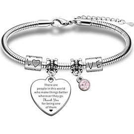 AMZQ Thank You Gifts for Women Leaving Bracelet gifts for Colleagues Coworker Appreciation Gift for Boss Retirement Going Away Ideas for Teachers There Are People In This World Gift