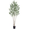 6ft Faux Olive Tree, Fake Olive Tree with Realistic Trunk