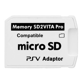 Sarini PS Vita 5.0 SD Memory Card Adapter Card Holder Memory Stick Conversion Case for PS Vita 1000 2000 Compatible with HENkaku Enso System - Easy Insert and Flip