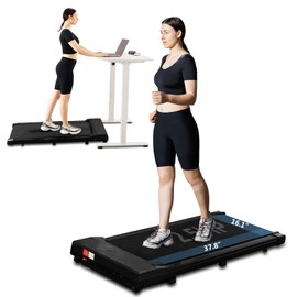 Walking Pad, 2-in-1 Treadmill for Home & Office, Portable Under Desk Treadmill Walking Jogging Machine with Remote Control, Black