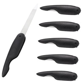 BIUDECO 6pcs Small Nail Files Reusable Metal Manicure Tools for Fingernails Polishing Compact Design with Dual-sided Buffing Strips for Home Salon Use