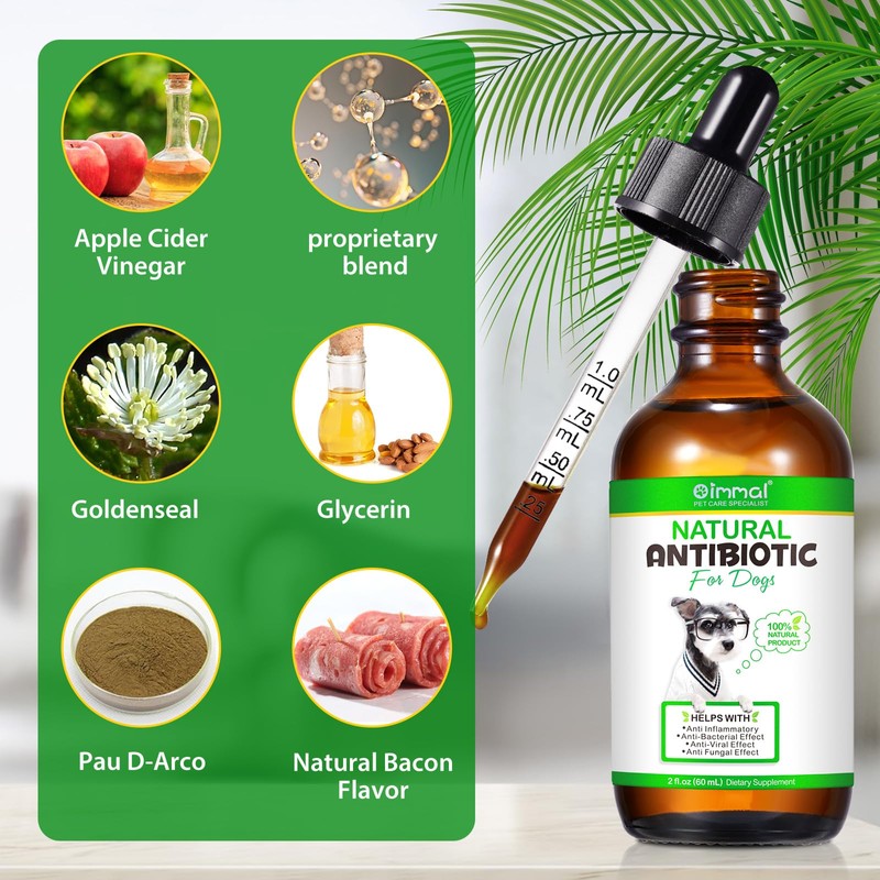 Antibiotics for Dogs, Natural Dog Antibiotics Drops, 60ml