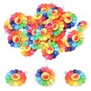 RUIAN 40pcs Rainbow Sun flower Pendants-Resin Charms for DIY Jewelry