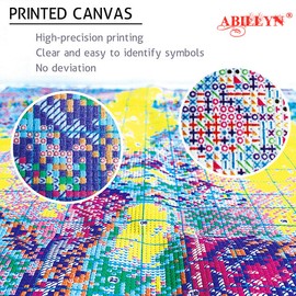 Abillyn Embroidery Cross Stitch Kits Cat and Fish Stamped with Printed Pattern Starter Kit (Cat and Fish)