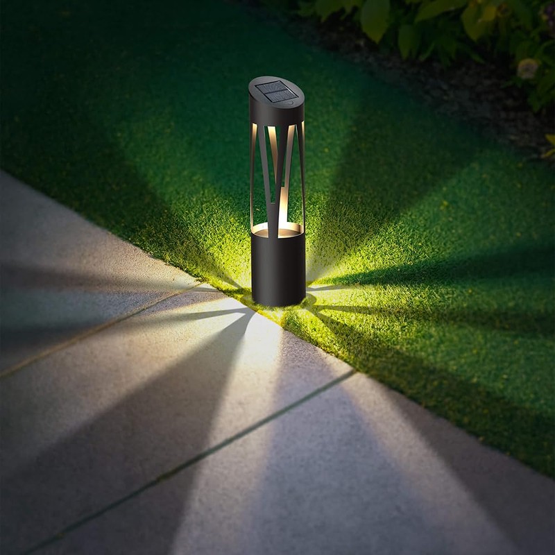 Koda Solar Sunburst Round Bollard Light 4-Pack