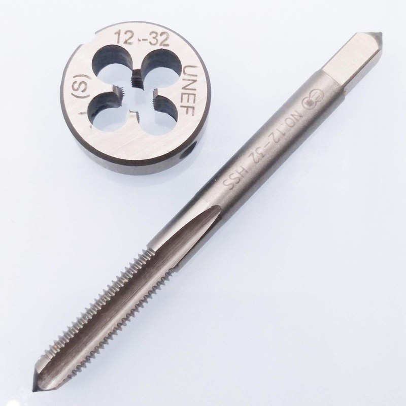 HSS 12-32 UNEF Tap and 12-32 UNEF Die Right Hand