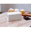 SCT White One-Piece Non-Window Bakery Boxes, 4 x 2 x