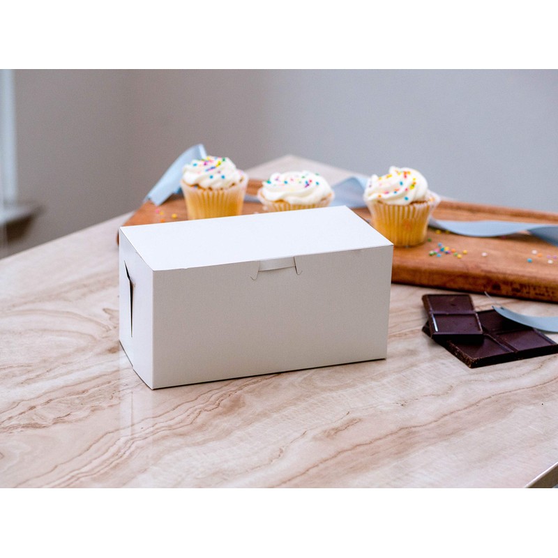 SCT White One-Piece Non-Window Bakery Boxes, 4 x 2 x