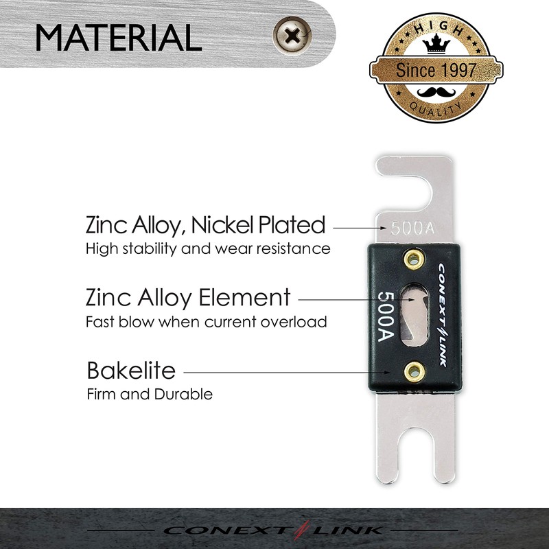 Conext Link ANL500-5 Nickel 500 Amp ANL Fuse 5 Pack