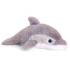 HDmirrorR tachi Cuddly Toy Dolphin Grey, Large Plush Toy Sea