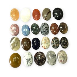 Wholesalegemshop Set of 5 Assorted Palmstone Gemstone Carved Palm Stone/Pocket Palm Stone/Reiki Healing & Crystal Grid for Natural Body Chakra Balancing