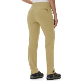 Rdruko Women's Hiking Pants Quick Dry Stretch Lightweight Outdoor Water Resistant Travel Camping Pants Light Khaki S