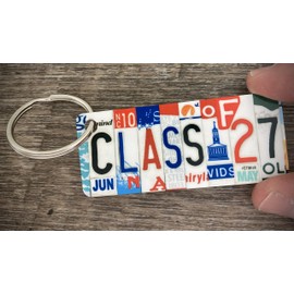 Class of 2027 License Plate Keychain, Made in USA, Class of 27, Class of 2027 bag tag, Class of 27 keychain, 2027 gift, 2027 graduation, gift for graduate, New Driver gift