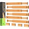 ANTOWIN Bamboo Drawer Dividers, Expandable Drawer Separators Splitter, 17-22 inches