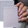 Sutaozhi 6 Sheets Valentine's Day Nail Stickers 3D Heart Nail