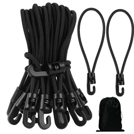 Pack of 20 Professional Expander with Hooks, 10 cm, Tarpaulin Tensioner, High-Strength Rubber Tensioner for Camping, Boats & Garden, Weatherproof Latex Expander with Quick Release for Tarpaulins