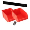 Lantelme Set of 2 Stacking Boxes Red with Wall Holder