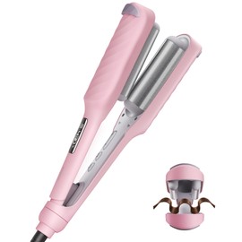 BABONIR Hair Crimper with 3 Barrels, Curling Iron for Beach Waves