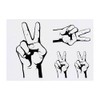 Azeeda 4 x 'Peace-Handzeichen' Temporäre Tattoos - Wasserfest, Hautfreundlich &
