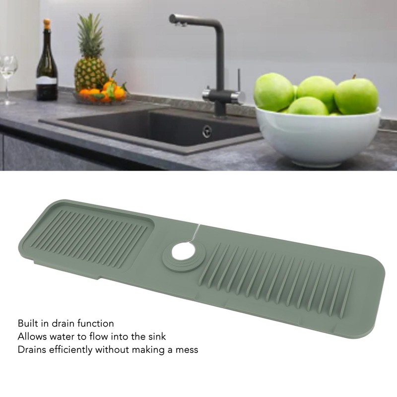 Sink Faucet Mat Silicone Draining Function Faucet Handle Water Catcher