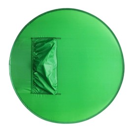 Round Green Screen Backdrop, 142cm Round Screen Backdrop Portable Green Screen Chair Background for Video Chats Video Conference Game Single Layer