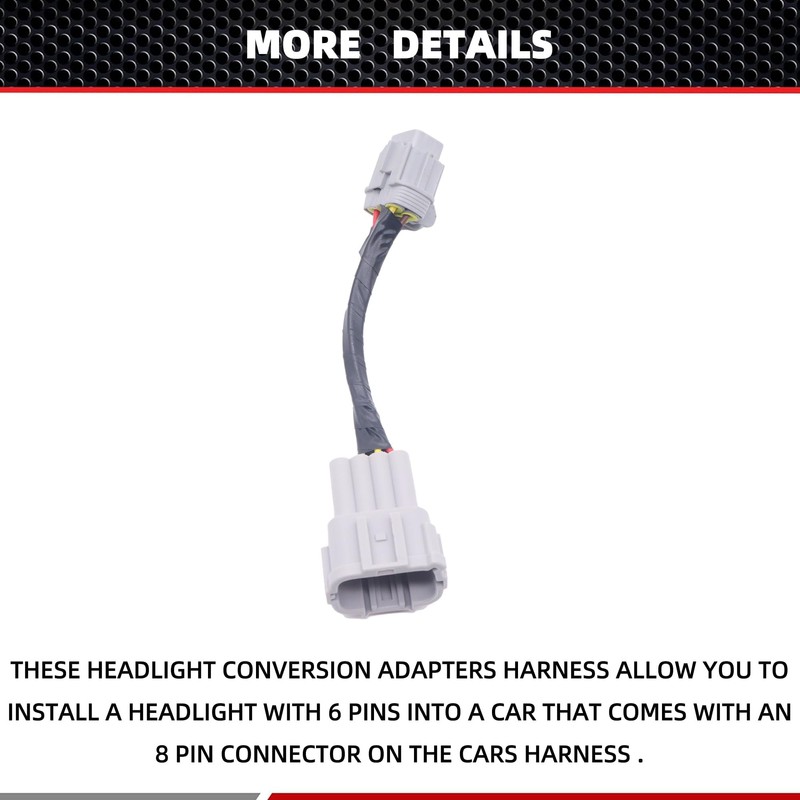 HiSport 2 adaptadores de conversión de faros delanteros compatibles con