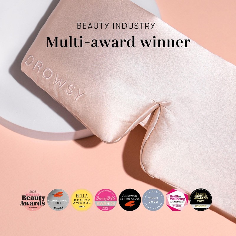 DROWSY Silk Sleep Mask - A padded silk cocoon that