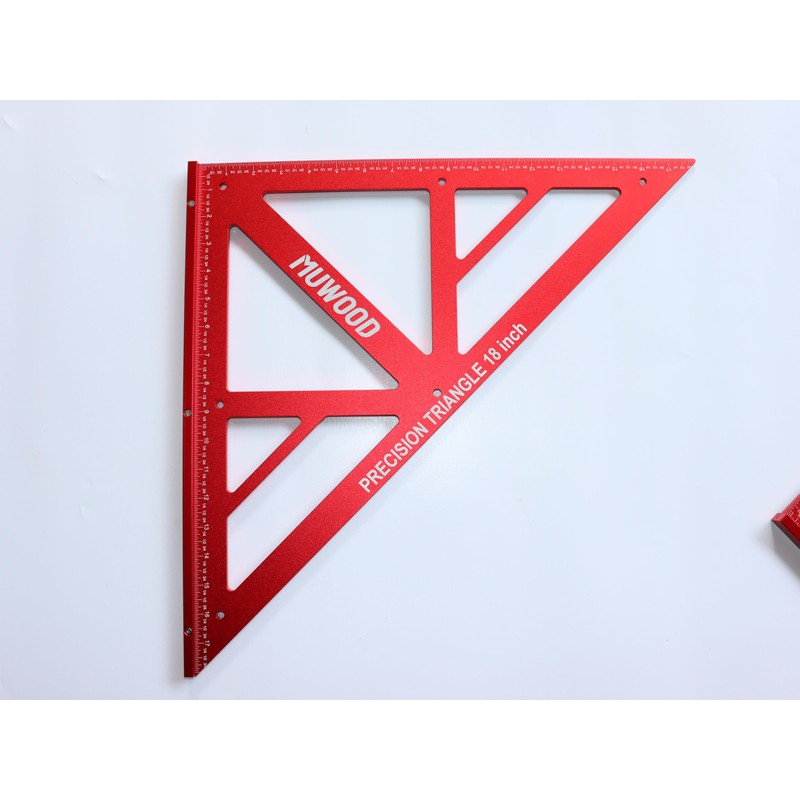 Precision Triangle Square 18 inch, Imperial Scale Framing Square for