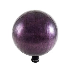 Achla Designs 12-Inch Crackle Gazing Globe Ball, Plum