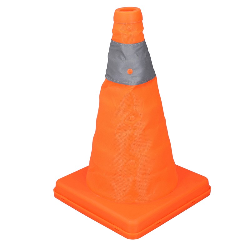2 Set 30cm Traffic Cones Foldable Reflective Strips Road Safety