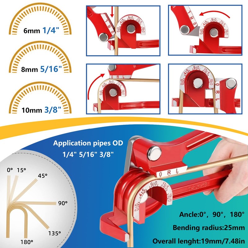 smseace 55Pack 3/16 Inch+1/4 Inch Brake line kit Include 25