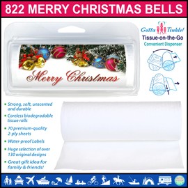 Funny Christmas & Hanukkah Mini Toilet Paper Rolls | Gift Idea | Cute Party Favor | Clever Stocking Stuffer | Christmas & Hanukkah (3-Pack) (822 Christmas Balls & Bells)