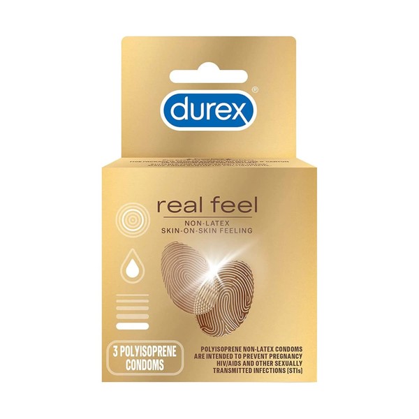 Durex Avanti Bare Real Feel Condoms, Non Latex Lubricated Condoms for Men with Natural Skin on Skin Feeling, FSA & HSA Eligible, 3 Count (Pack of 8)