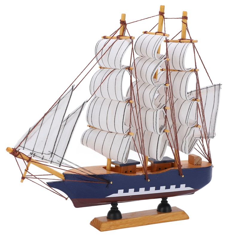 Model Ship Mediterranean Style High Density Natural Pinewood Durable Vibrant