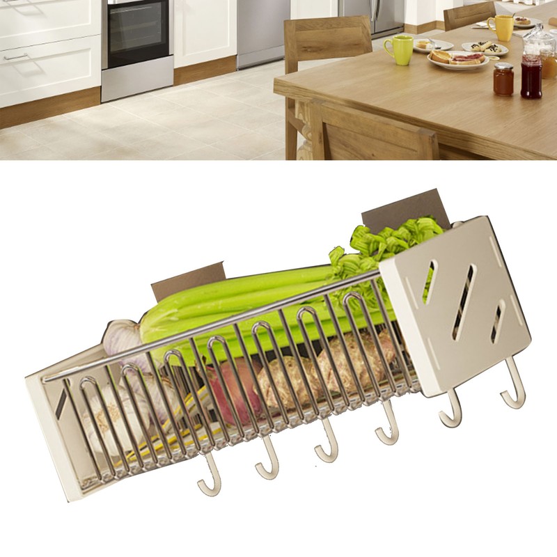 Kitchen Wall Mounted Shelf Multifunctional Hanging Drainage Organizer Basket for